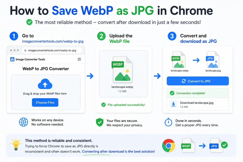 How to convert WebP as JPG in Chrome