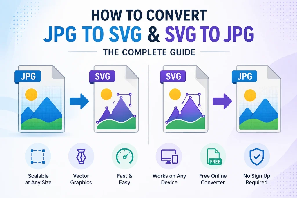 How to convert jpg to svg and svg to jpg
