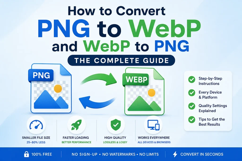 How to Convert PNG to WebP and WebP to PNG — The Complete Guide