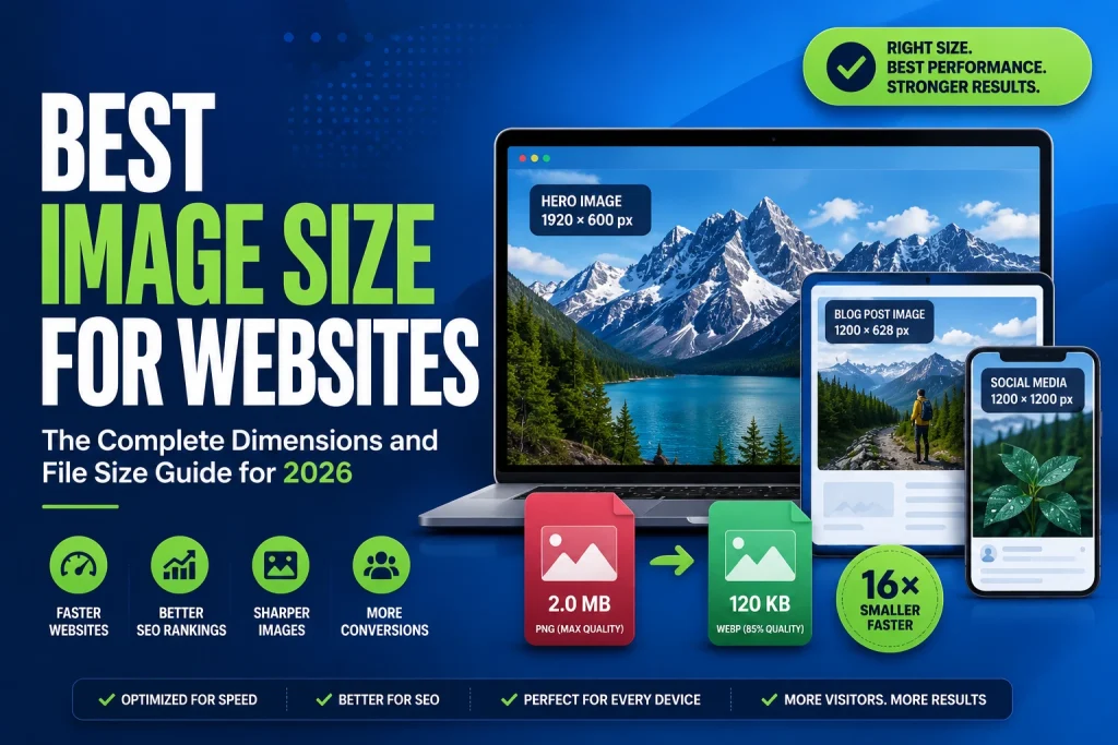 Best Image Size for Websites — The Complete Dimensions and File Size Guide for 2026
