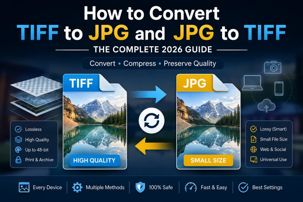 How to Convert TIFF to JPG and JPG to TIFF — Complete Guide