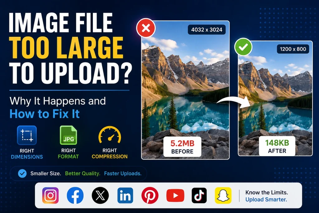 Image File Too Large to Upload — Causes and Fixes in 2026