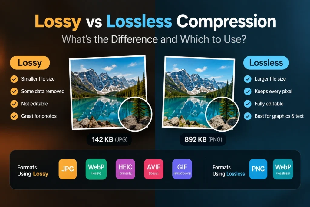 Lossy vs Lossless Compression — What's the Difference and Which to Use