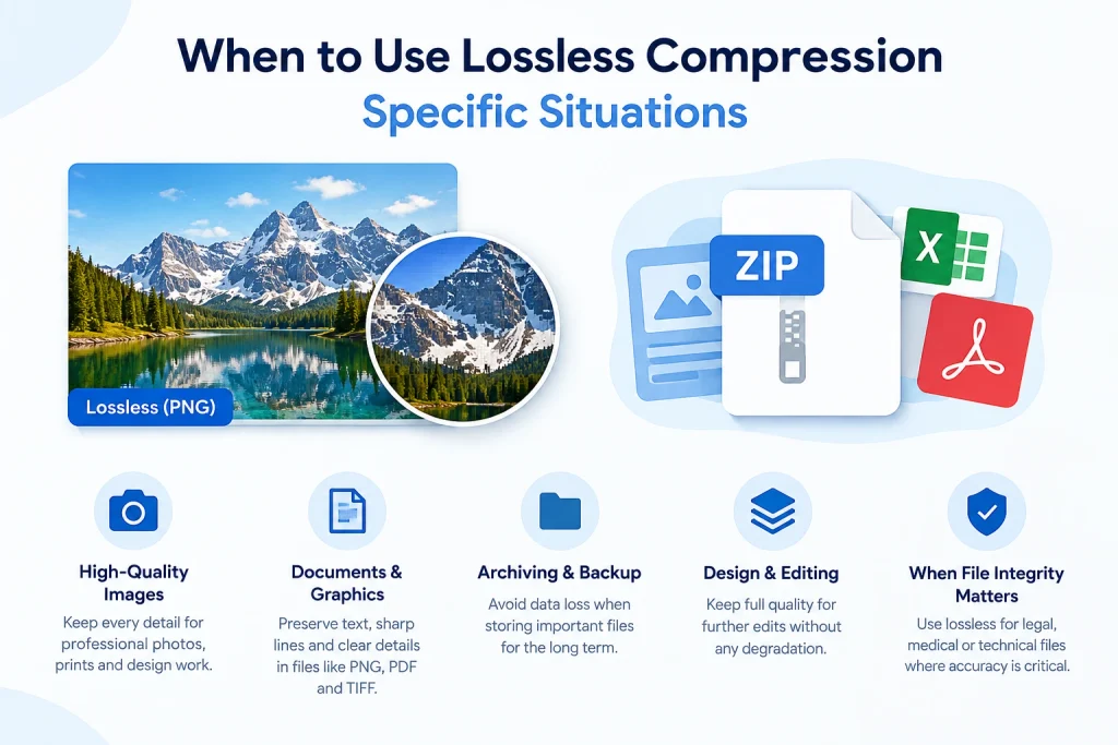 When to Use Lossless Compression — Specific Situations