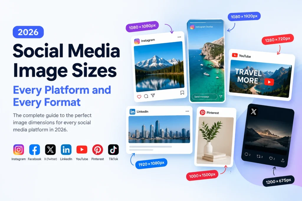 Social Media Image Sizes 2026 — Every Platform and Format